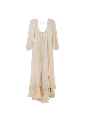 Mes Demoiselles ruffled tiered maxi dress - Neutrals