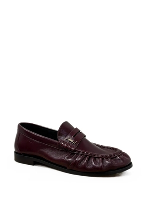 Saint Laurent Le Loafer supple in smooth leather shoes - Red