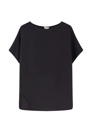 Vince satin-finish short-sleeve top - Black