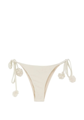 PatBO Sunstone floral-detail side-tie bikini briefs - Neutrals