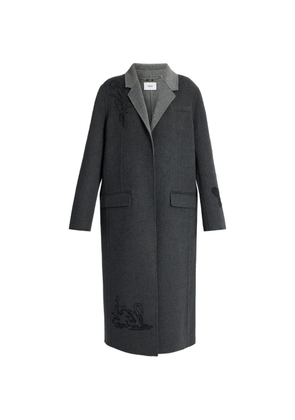 ERDEM embroidered coat - Grey