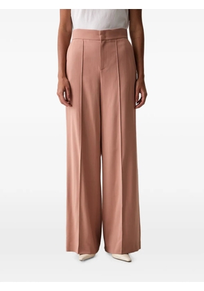 TWINSET pressed-crease wide-leg trousers - Pink