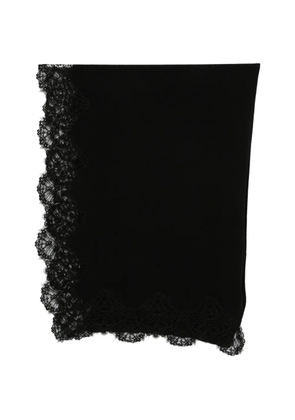 Ermanno Scervino lace-trim scarf - Black