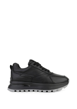 LINDA BAUMANN panelled leather sneakers - Black