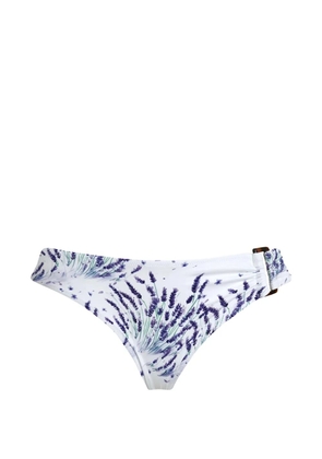 Vilebrequin lavender-print buckle-detail bikini bottoms - White