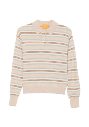 Guest In Residence long-sleeve striped polo shirt - Neutrals