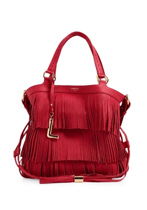 Lancel Premier Flirt fringed leather bucket bag - Red