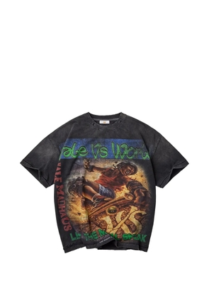 Vale Forever Metal Speaker distressed T-shirt - Black