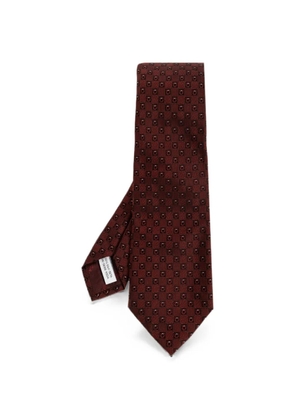 Ferragamo Gancini jacquard silk tie - Red