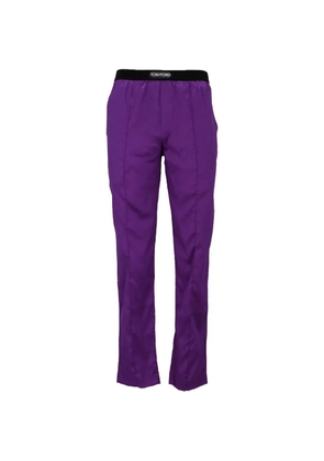 TOM FORD logo-waistband pajama bottoms - Purple