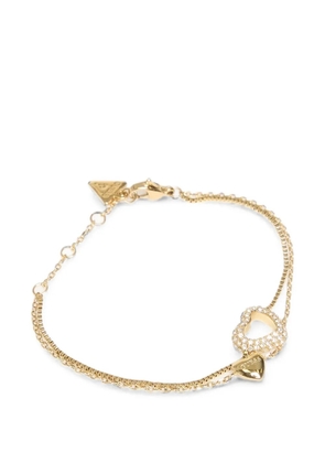 GUESS USA crystal-embellished heart bracelet - Gold