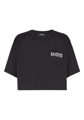 Balmain print-detail T-shirt - Black
