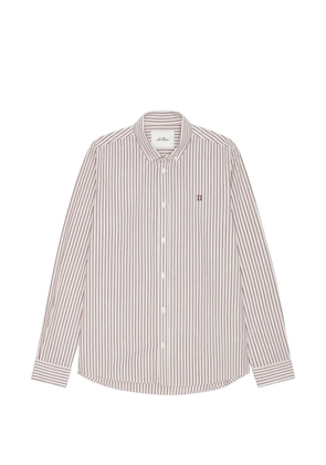 Les Deux striped embroidered-logo shirt
