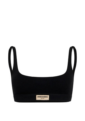 DSQUARED2 logo label bralette - Black