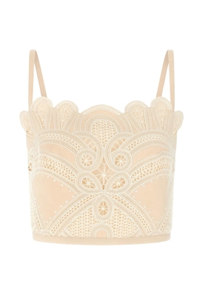 Elie Saab macramé scalloped bralette - Neutrals
