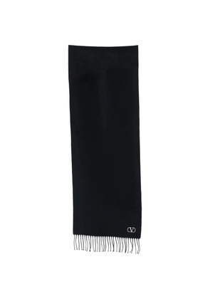 Valentino Garavani VLogo Signature fringed scarf - Blue