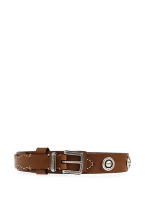 ETRO stud-embellished leather belt - Brown