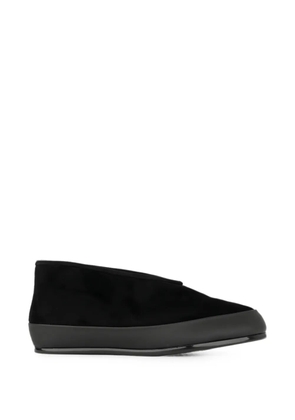 LINDA BAUMANN suede slip-on loafers - Black