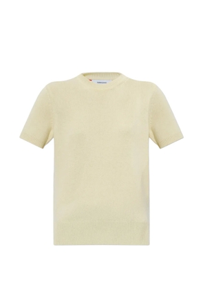 Ferragamo short-sleeve cashmere sweater - Yellow