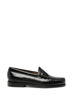G.H.Bass Weejun Heritage Larson crocodile-embossed loafers - Black
