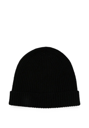Rick Owens ribbed-knit beanie hat - Black