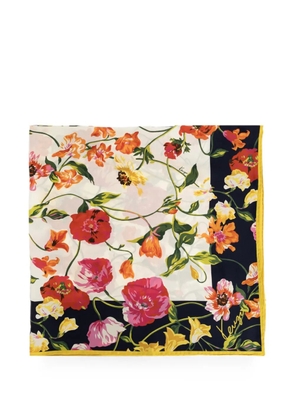 Kenzo floral-print silk scarf - Neutrals