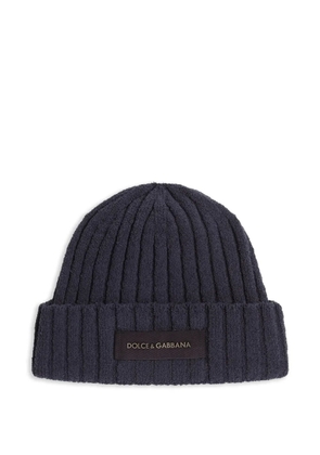 Dolce & Gabbana rib-knit hat - Blue