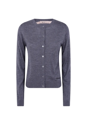 Nº21 button-fastening knitted cardigan - Grey
