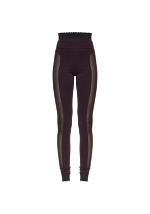 The Attico sheer-panelled leggings - Purple