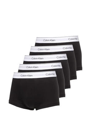 Calvin Klein logo-waistband trunks (set of five) - Black
