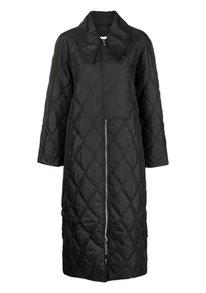 GANNI quilted ripstop coat - Black