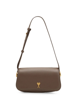 AMI Paris cowhide-leather Paris Paris shoulder bag - Brown