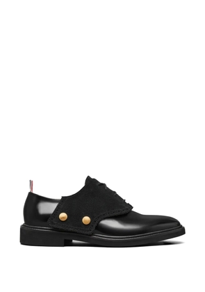 Thom Browne suede-panelled derby shoes - Black