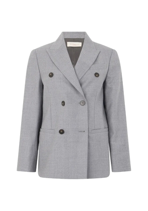slowear double-breasted peaked-lapel jacket - Grey