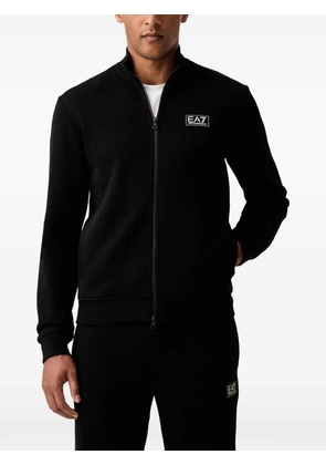 Ea7 Emporio Armani logo-patch zip-up tracksuit - Black