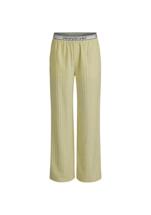 Polo Ralph Lauren logo-waistband striped pajama trousers - Yellow