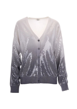 LIU JO sequin-embellished ombre cardigan - Grey