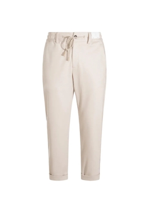 Eleventy drawstring-waist cuffed trousers - Neutrals