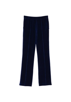 TOM FORD velour tonal TF embroidered joggers - Blue