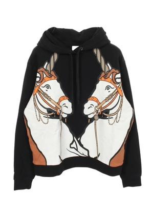 Burberry Pre-Owned 2010s unicorn-print hoodie - Black