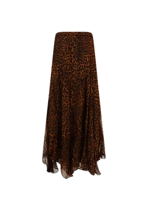 Mes Demoiselles Susu leopard-print long skirt - Brown