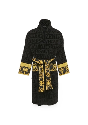 Versace Pre-Owned Baroque belted bathrobe - Black