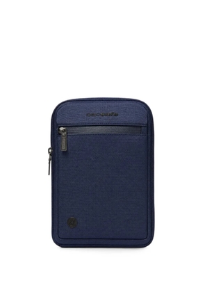 PIQUADRO logo-plaque zip-fastening backpack - Blue