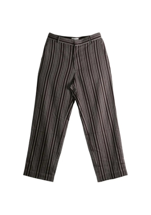The Elder Statesman striped straight-leg trousers - Brown