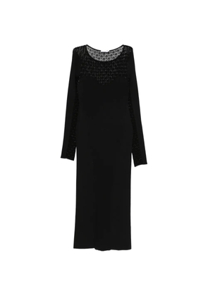 Patrizia Pepe patterned-knit midi dress - Black