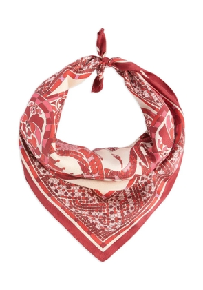 La DoubleJ printed foulard scarf - Red