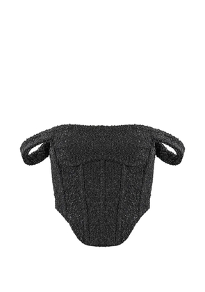 Manière De Voir Bonnie boucle Bardot corset top - Black