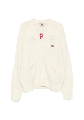 ICECREAM logo-embroidered V-neck cardigan - Neutrals
