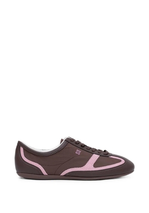 HUGO contrast-trim panelled sneakers - Brown