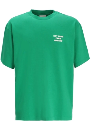 Drôle De Monsieur slogan-print T-shirt - Green